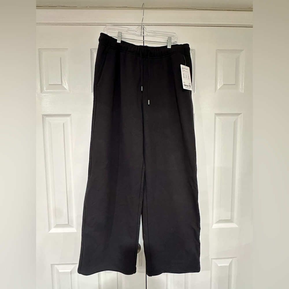 Athleta Women's Black Heavyweight Terry Mid Rise Pant - Black Size M NWT - Picture 8 of 8